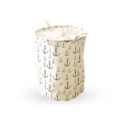 SANTU HOME & DECO - Cesta Ropa Sucia Plegable Asas Diseño Ancla