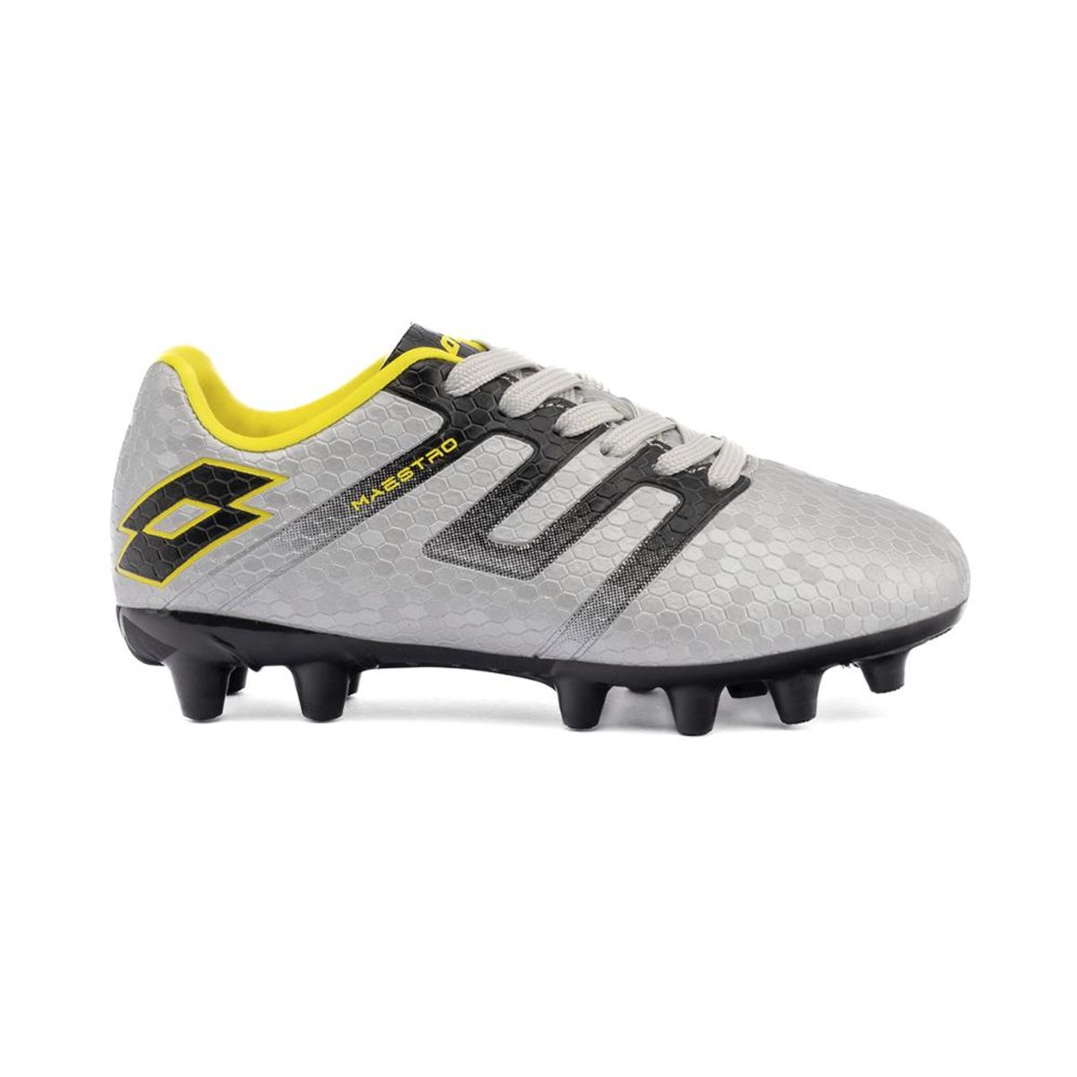 LOTTO - Zapato de Fútbol Juvenil Lotto - Maestro FG Gris Negro LOTTO