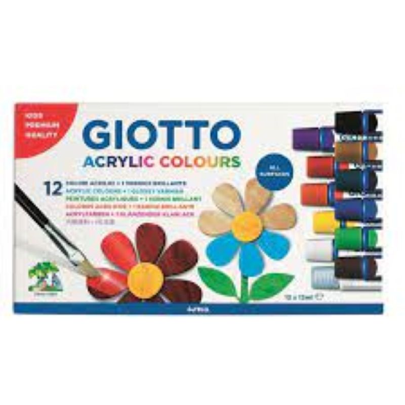 GIOTTO - Pintura acrilica en tubos 12un Giotto