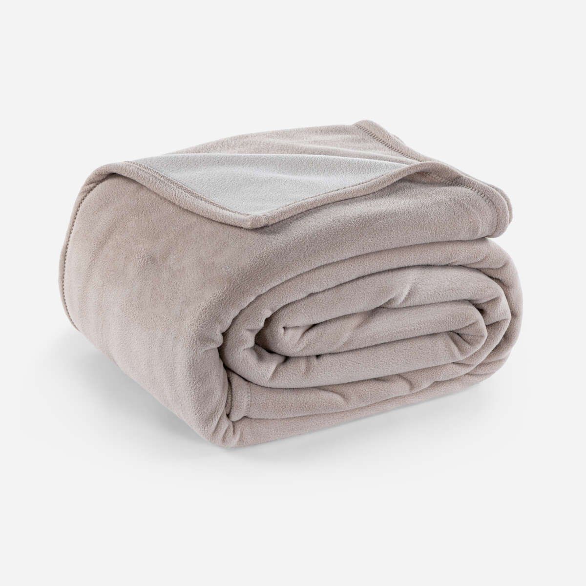 ROSEN - Frazada Rosen 410 gramos Bicolor Gris Topo 2 Plazas