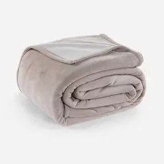 ROSEN - Frazada 410 gramos Bicolor Gris Topo Super King