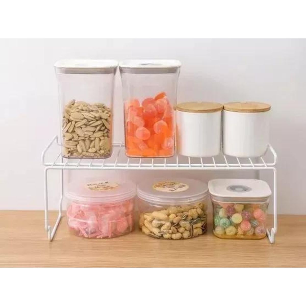 GENERICO - Repisa Organizadora Metalica para Platos y Tazas Cocina