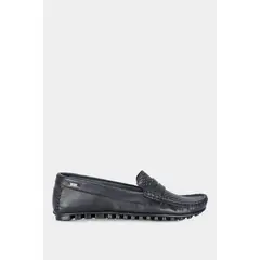 VELEZ - Vélez Mocasines Denver Cuero Mujer Grabado Con Placa Negro