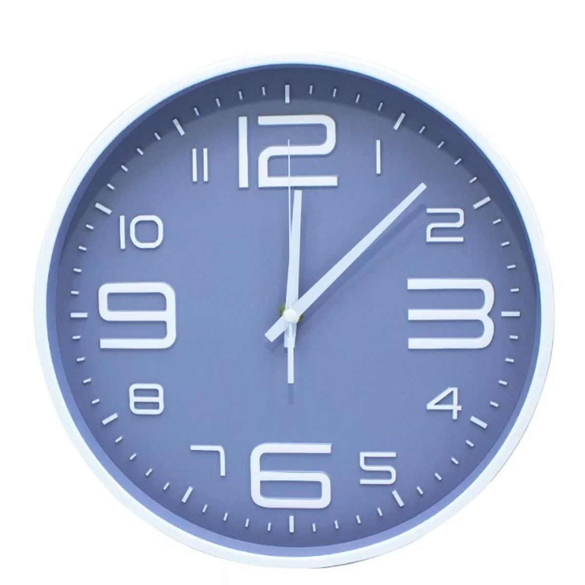 GENERICO - Reloj Pared Mural Redondo 30Cms Blanco Gris