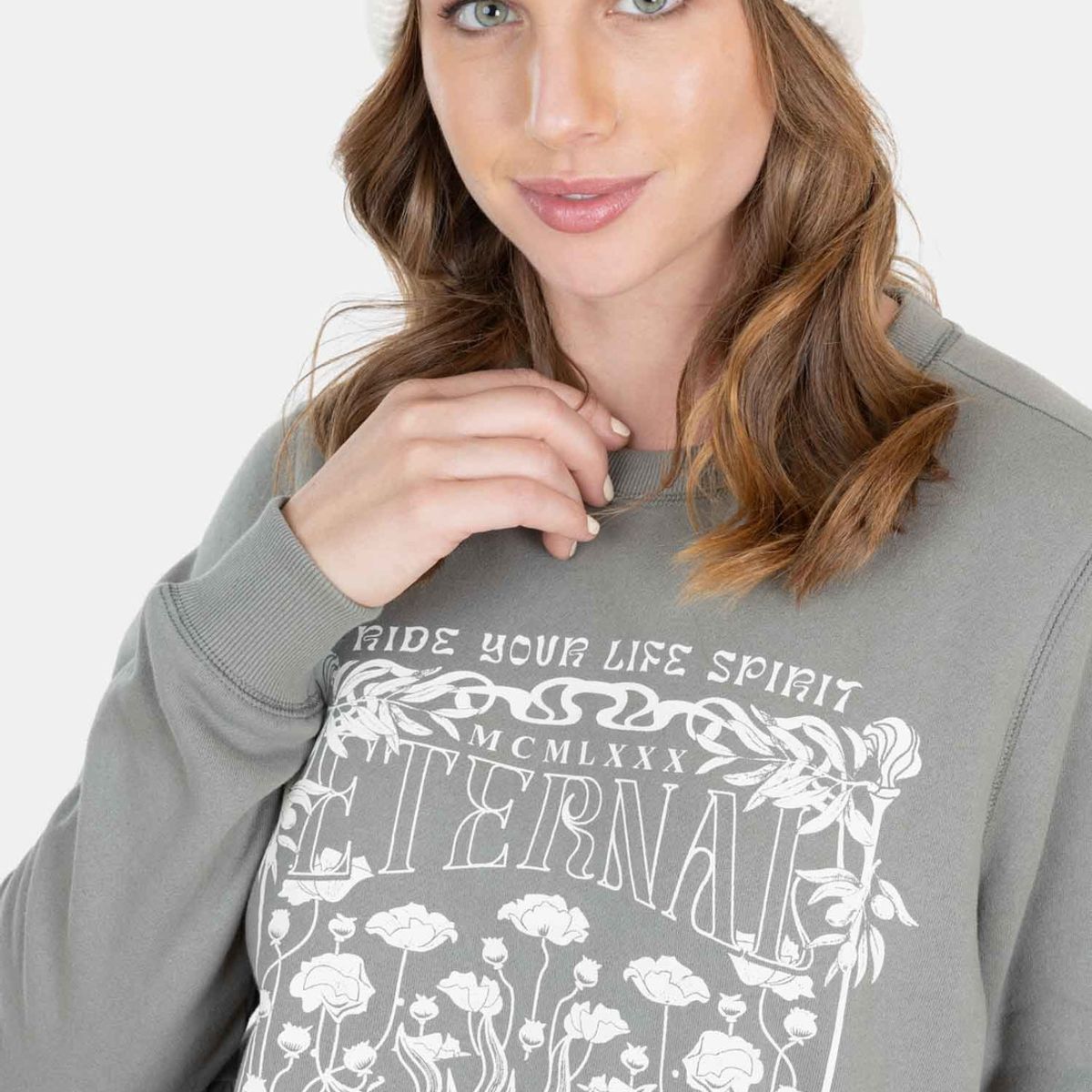 MAUI AND SONS - Poleron Eternal Rising Sun  Verde Mujer Maui And Sons