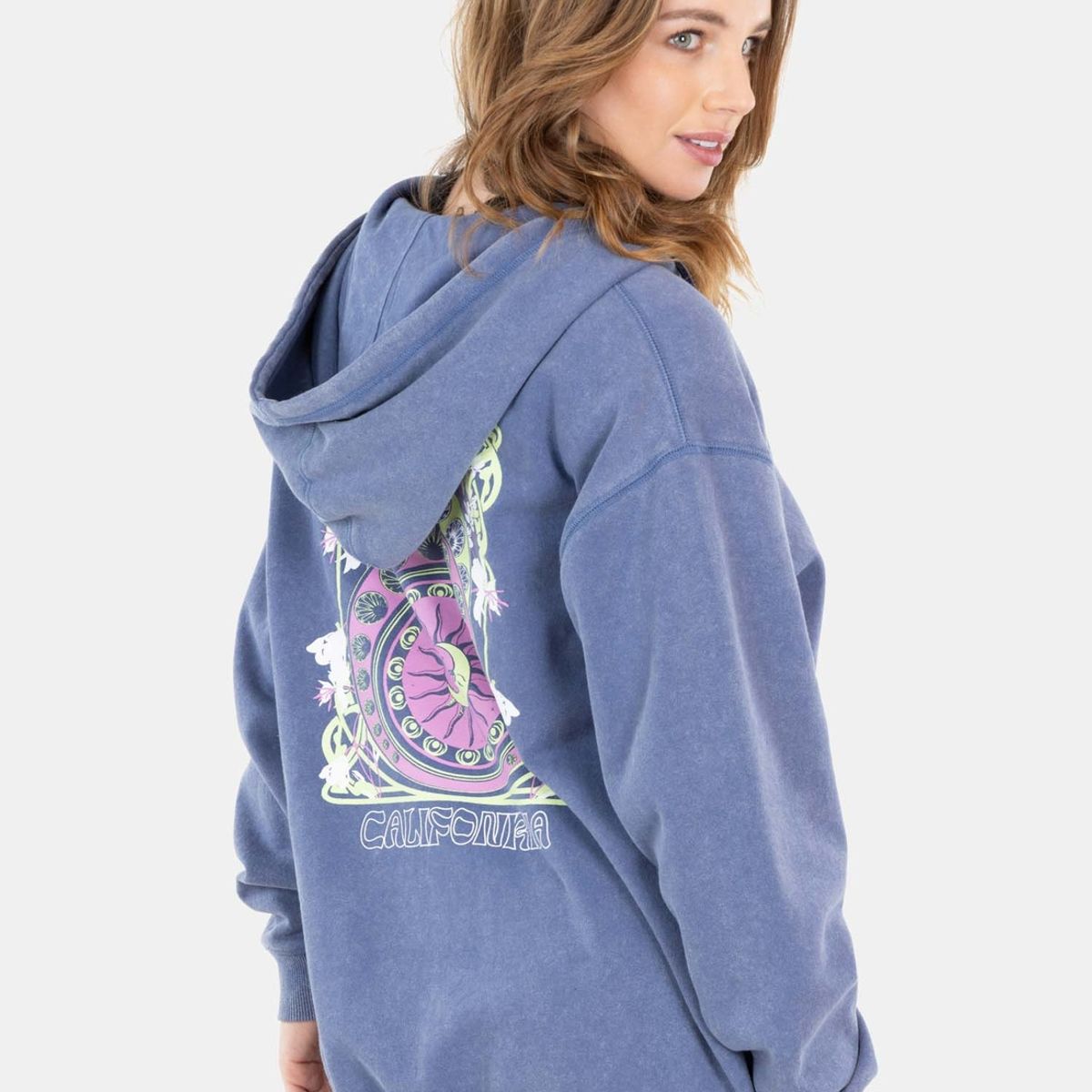 MAUI AND SONS - Poleron Beatile Azul Mujer Maui And Sons