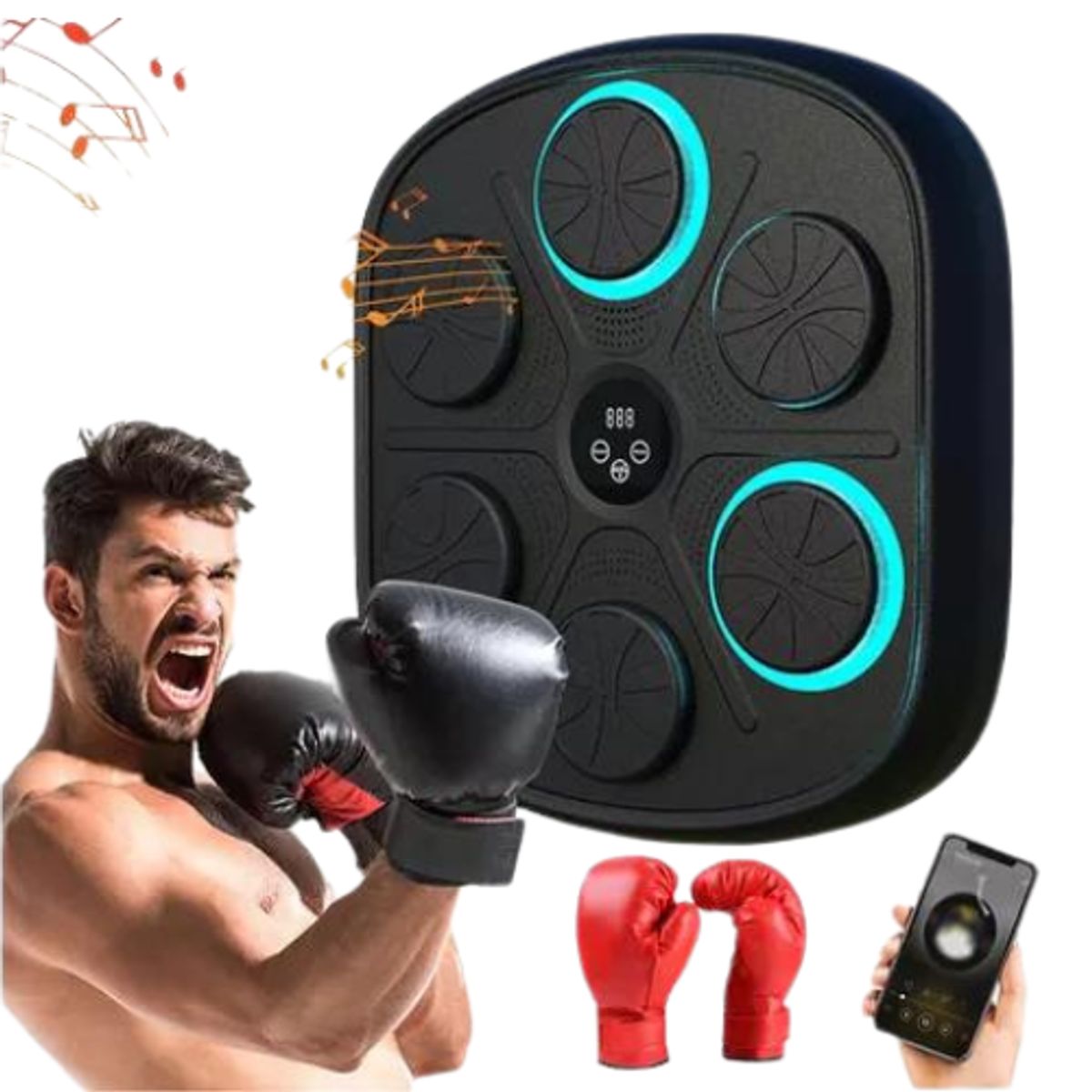 GENERICO - Music Boxing Máquina De Boxeo Guantes Fit Electrónica Juego