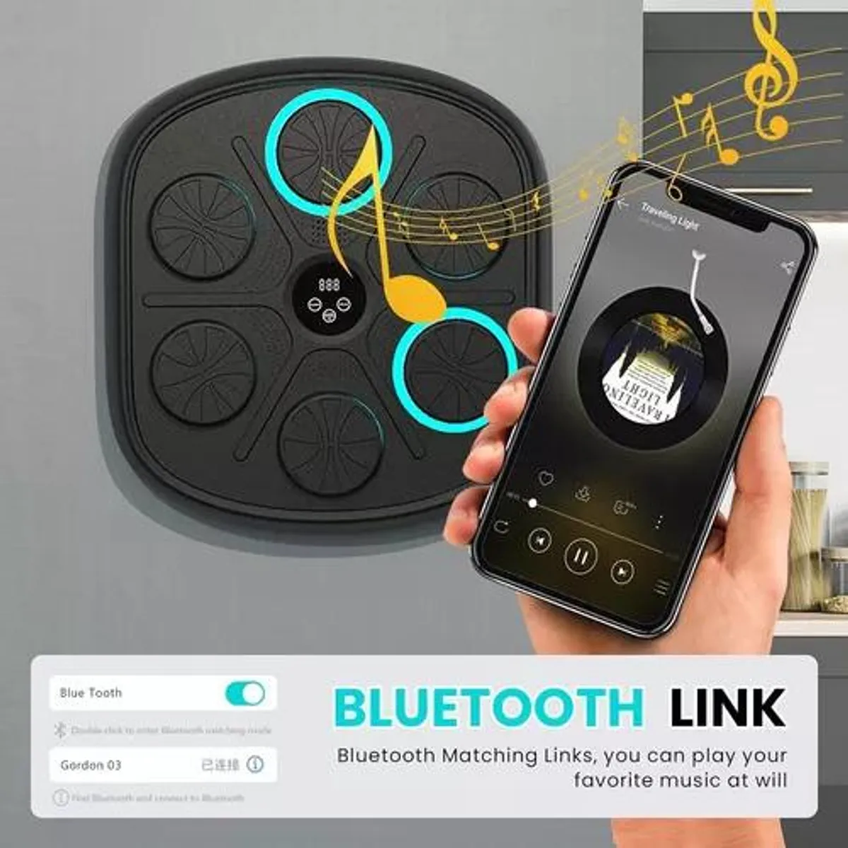 GENERICO - Music Boxing Máquina De Boxeo Guantes Fit Electrónica Juego