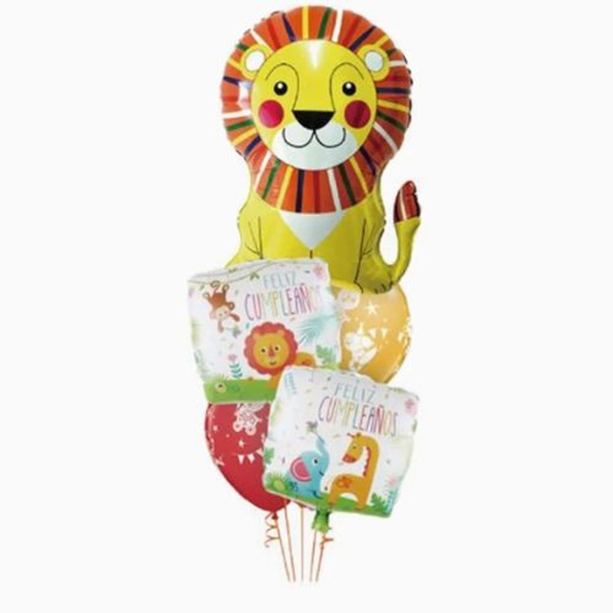 GENERICO - Set De Globos Latex Diseño León Color Amarillo