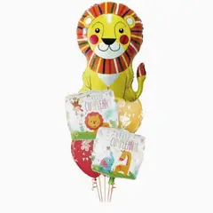 GENERICO - Set De Globos Latex Diseño León Color Amarillo