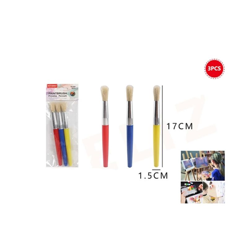GENERICO - Set Pinceles 1.5x17 Cm 3 Pcs