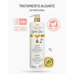 ADHARA PROFESSIONAL - Alisado Golden Glow Profesional 1 Litro.-