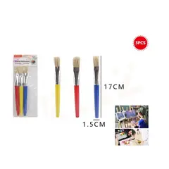 GENERICO - Set 3 Pinceles 17 Cm Papeleria