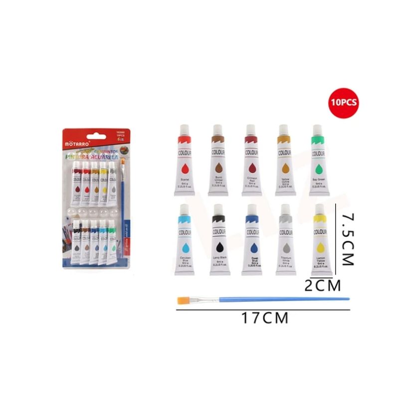 GENERICO - Pintura Acuarela 10 Colores