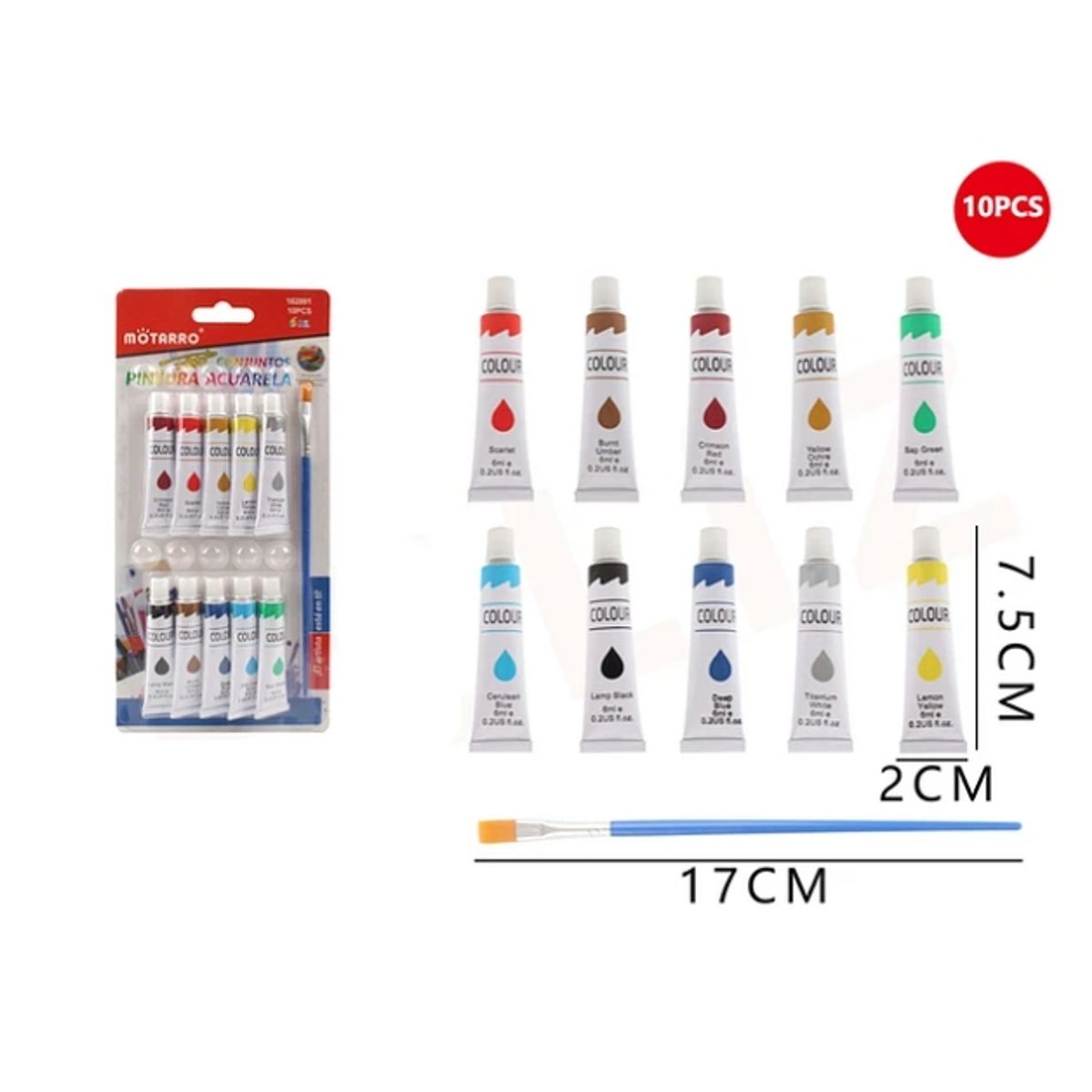 GENERICO - Pintura Gouache 10 Colores