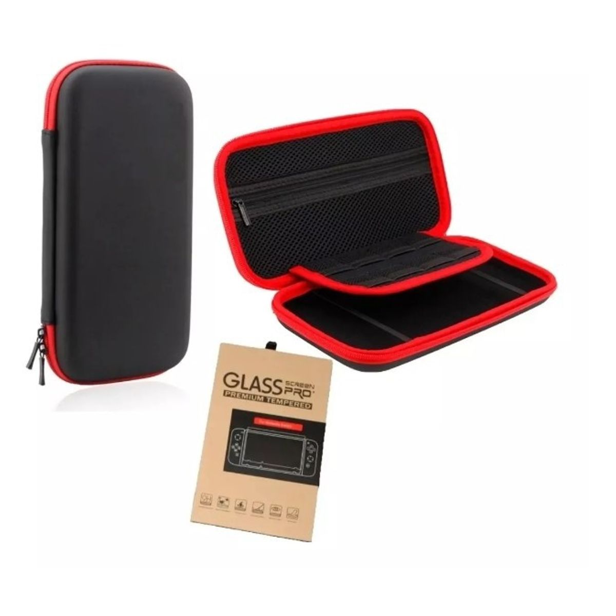 GENERICO - Estuche Protector Compacto Para Nintendo Switch +mica Vidrio