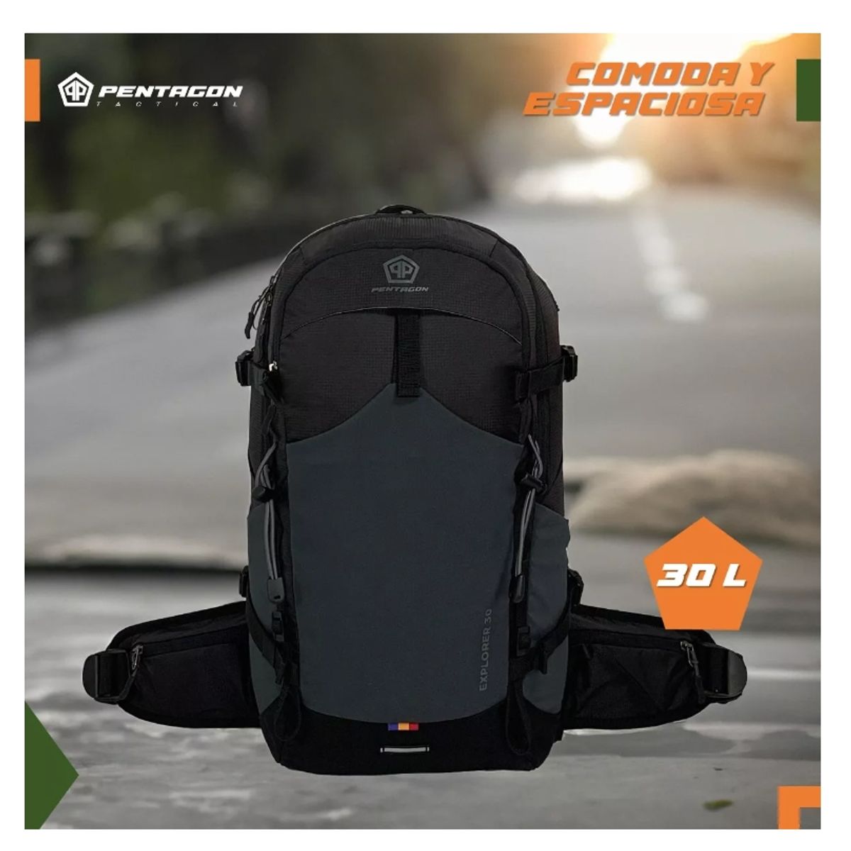 GENERICO - Mochila Trekking Outdoor Camping Pentagon 30 Lt Impermeable.