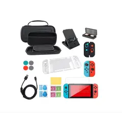 GENERICO - Estuche Para Nintendo Switch Protectores Cable Soporte 25en1