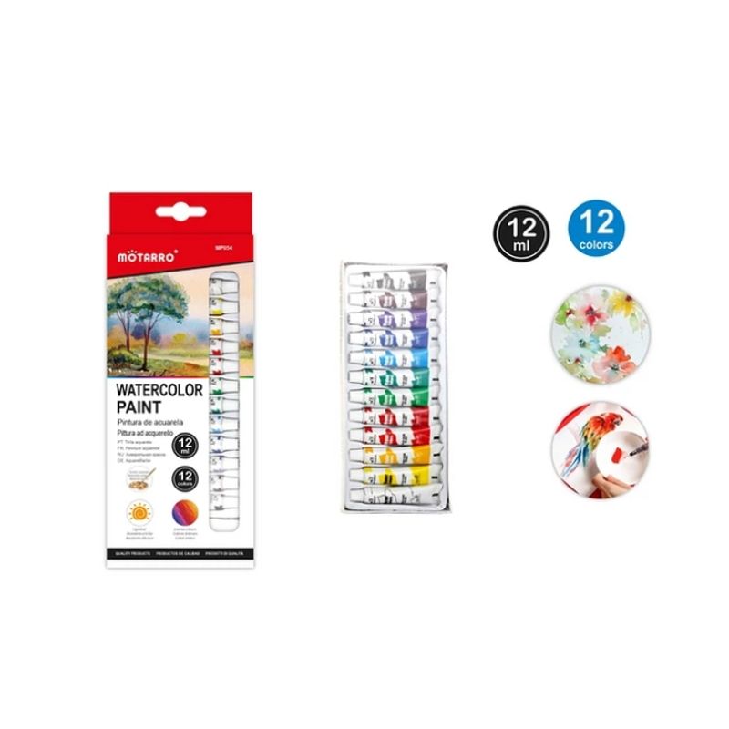GENERICO - Pintura De Acuarela 12 Colores 12 ML
