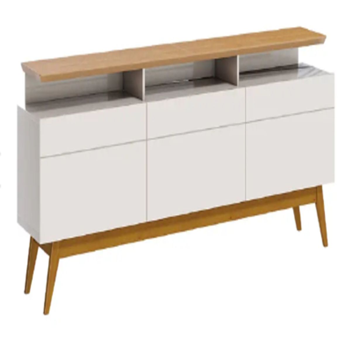 BE DESIGN - Rack Tv 70¨ Stand Classic Plus 1.8 Cajones Blanco Caramelo