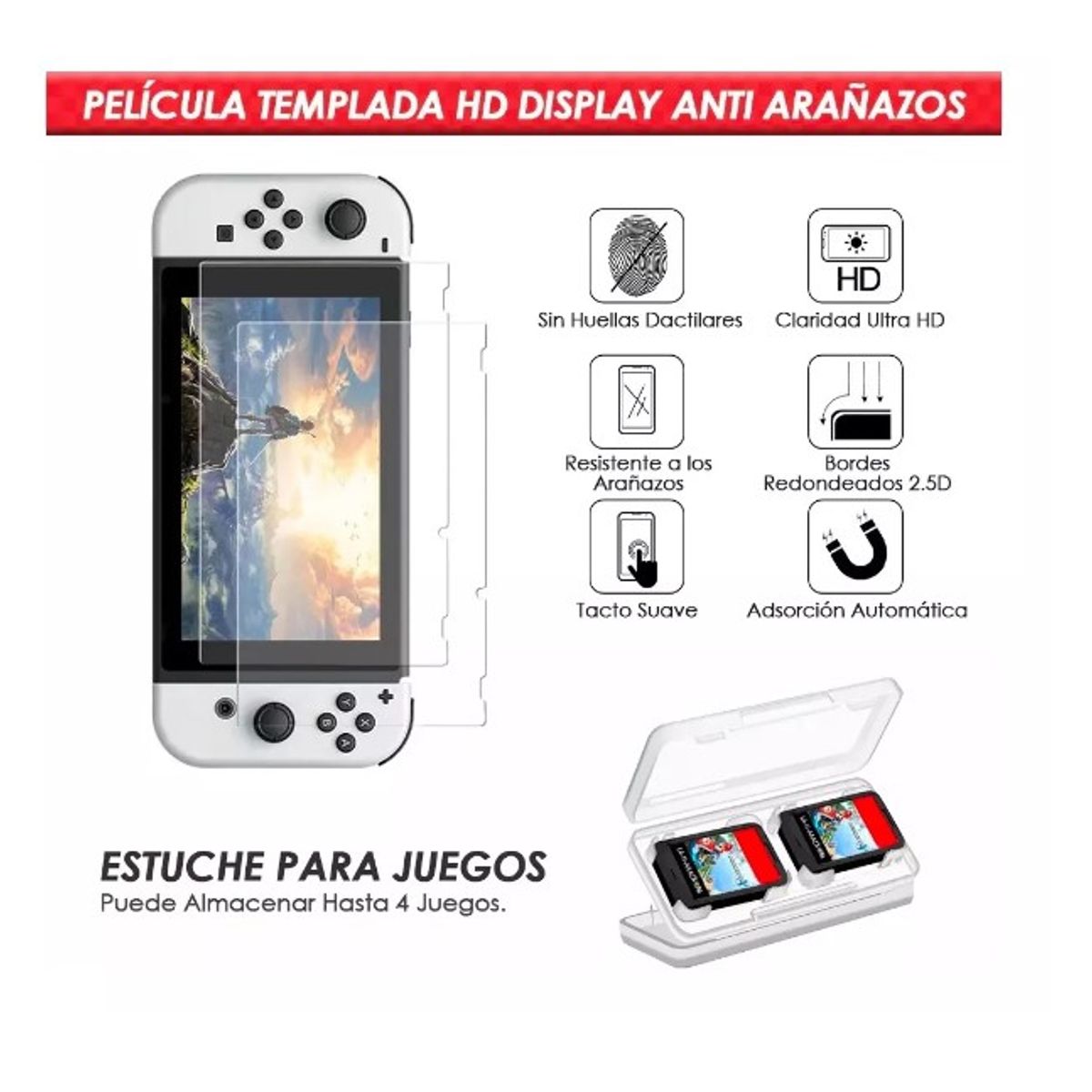 GENERICO - Estuche Protector Para Nintendo Switch Oled Pack 33 En 1