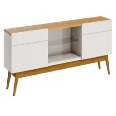 BE DESIGN - RACK TV STAND CLASSIC 1.8 CAJONES BLANCO/CARAMELO