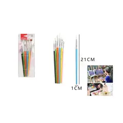 GENERICO - Set Pinceles 21 Cm 6 Pcs