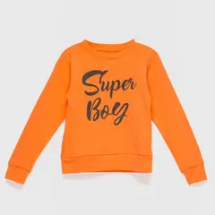 COYOTE KIDS - Polera naranja super boy algodón peruano - Naranja_.