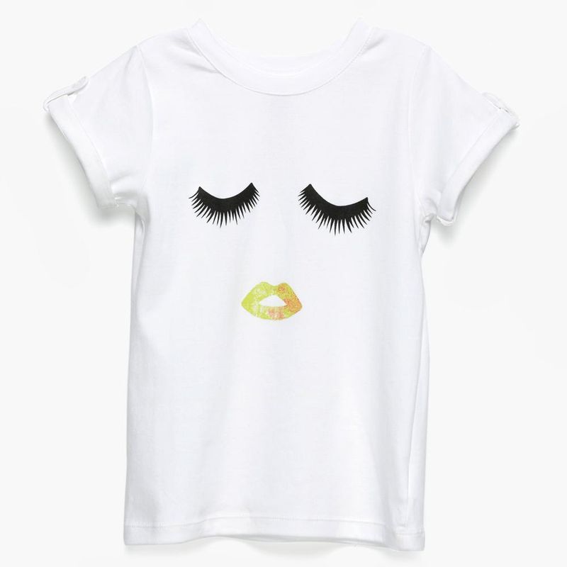 COYOTE KIDS - Polera blanca pestañas algodón peruano - Blanco