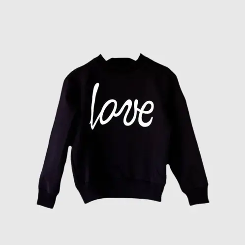 COYOTE KIDS - Polerón negro love adulto algodón peruano - Negro_.