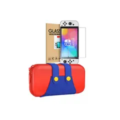 GENERICO - Estuche Protector Duro + Lamina Mica Nintendo Switch Oled