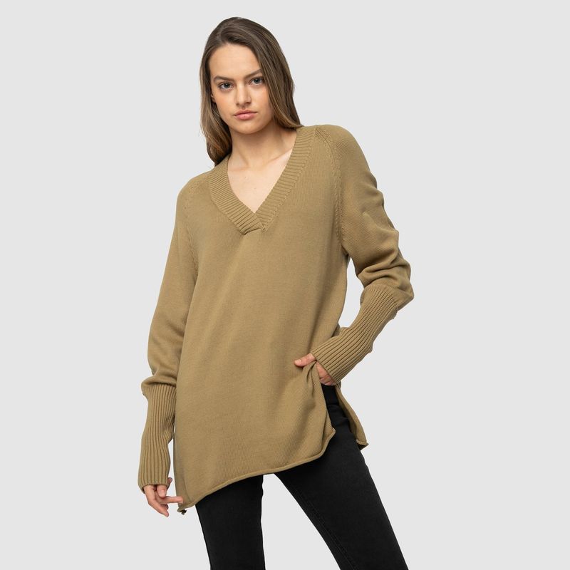 BUBBA - Women Sweater Beige Black Bubba