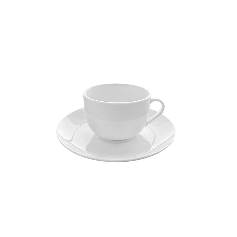 IMAHE - SET 6 DE TAZA Y PLATO  DE TE  PORCELANA 220cc PADUA IMAHE