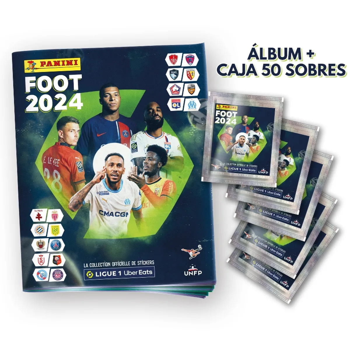 PANINI - Pack Álbum + Caja 50 Sobres Fútbol Francés