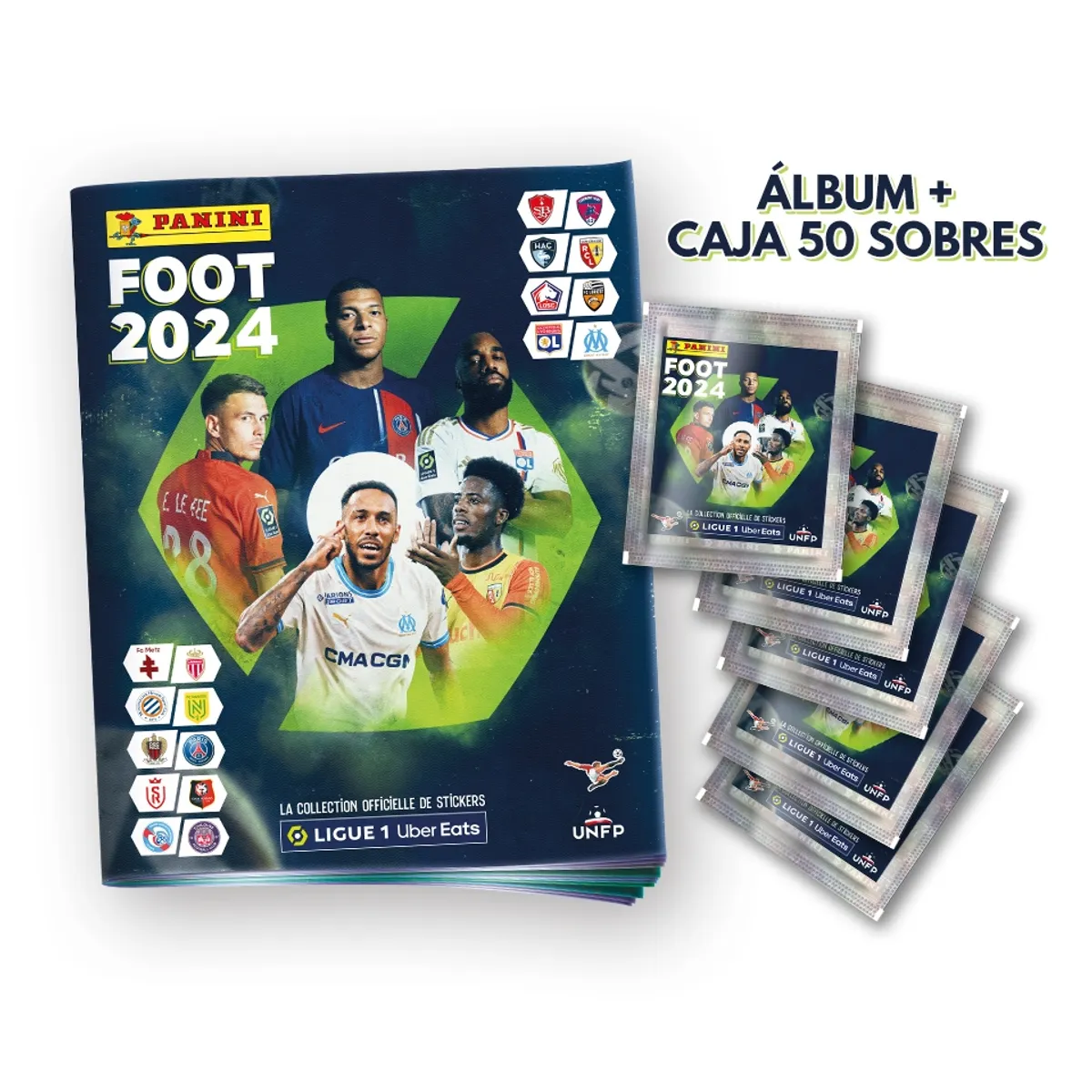 PANINI - Pack Álbum + Caja 50 Sobres Fútbol Francés