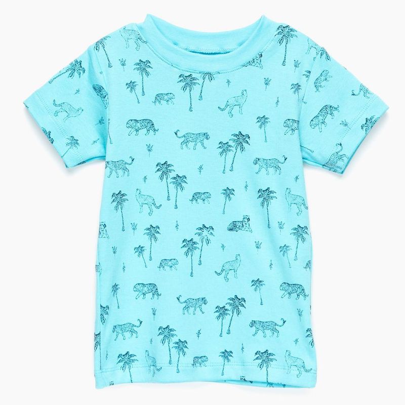 COYOTE KIDS - Polera celeste safari algodón peruano - Celeste