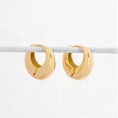 DAHARA - Argollas Enchapadas En Oro 18k