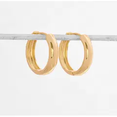 DAHARA - Argollas Cleo Enchape En Oro 18k