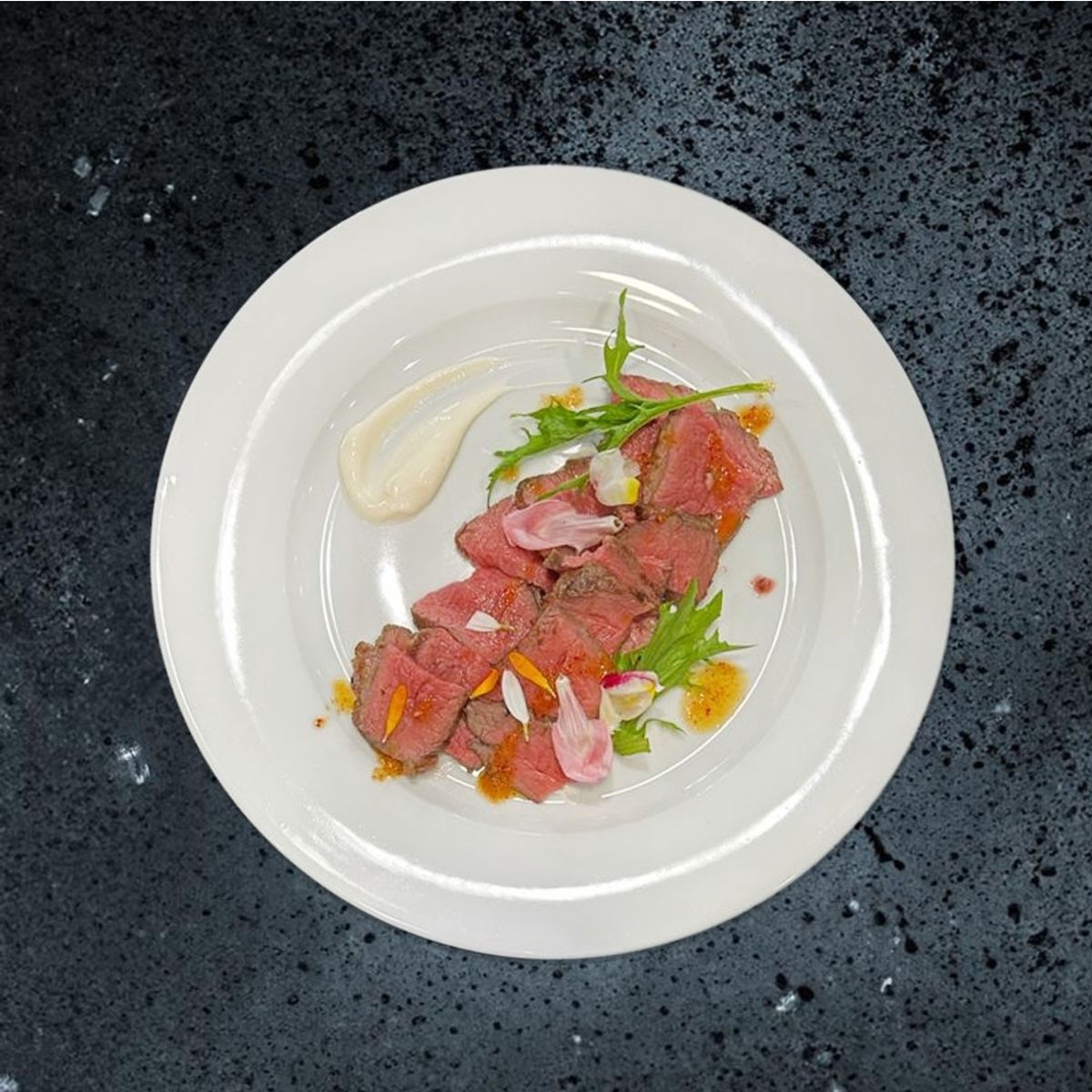 IMAHE - Set de 6 plato borde ancho porcelana 30 cm linea padua MOVA