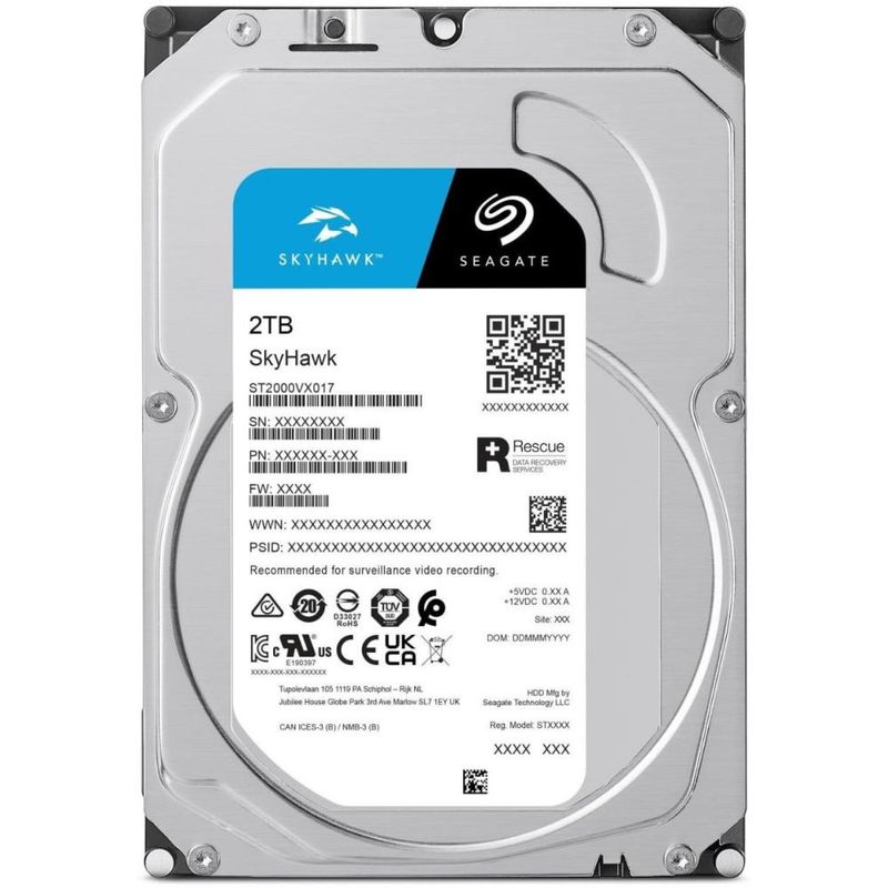 SEAGATE - Disco Duro de Videovigilancia Seagate SkyHawk 2 TB