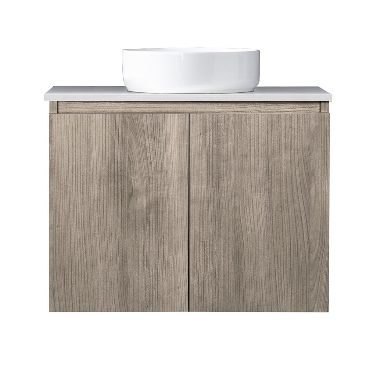 STRETTO - Mueble Baño Completo Ermes Sobre Cubierta Redondo 80x46cm Lenga