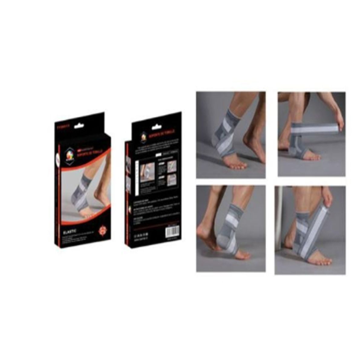 GENERICO - Tobillera Alta Calidad y Compresión Color Gris