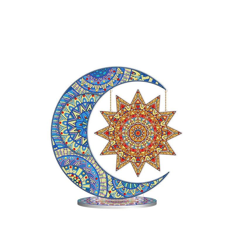 ARTE CONSENTIDO - PINTURA CON DIAMANTES DECO LUNA Y SOL ACRÍLICO