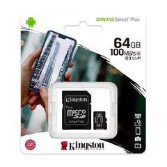KINGSTON - MEMORIA MICRO SD 64 GB CLASE 10