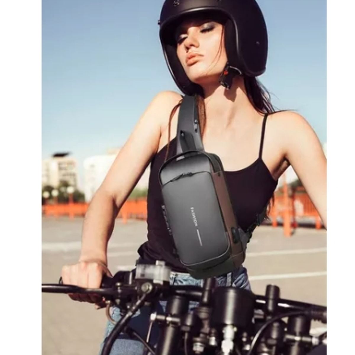 GENERICO - Bandolera Antirrobo Impermeable Especial Moto