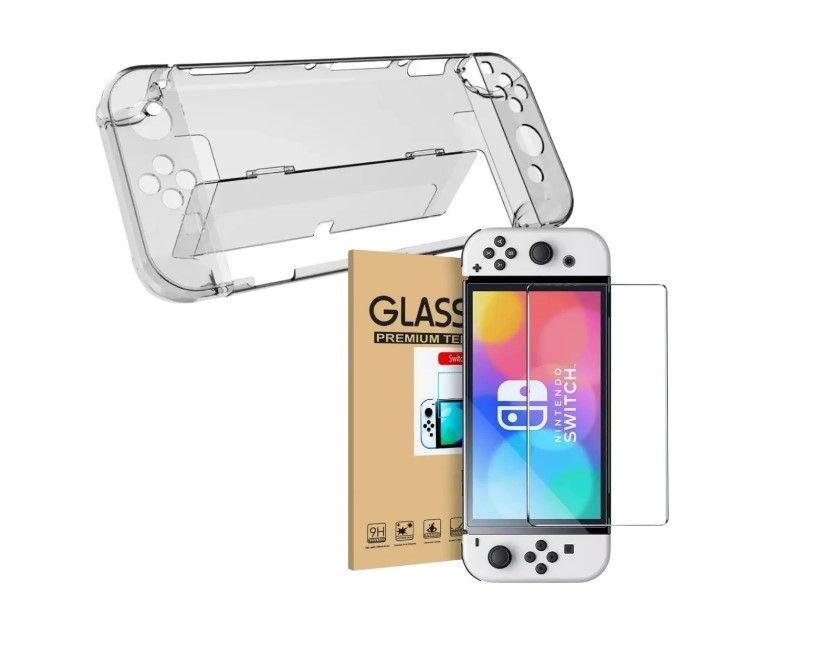 GENERICO Pack Carcasa Protectora Para Nintendo Switch Oled + Lamina