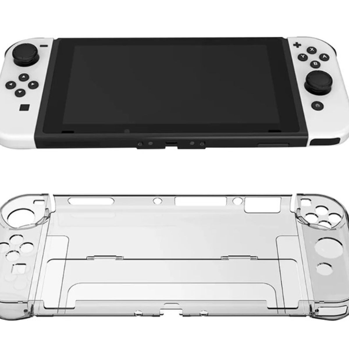 GENERICO - Pack Carcasa Protectora  Para Nintendo Switch Oled + Lamina