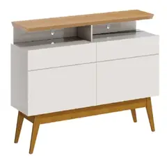 BE DESIGN - RACK TV STAND CLASSIC PLUS 1.4 CAJONES BLANCO/CARAMELO