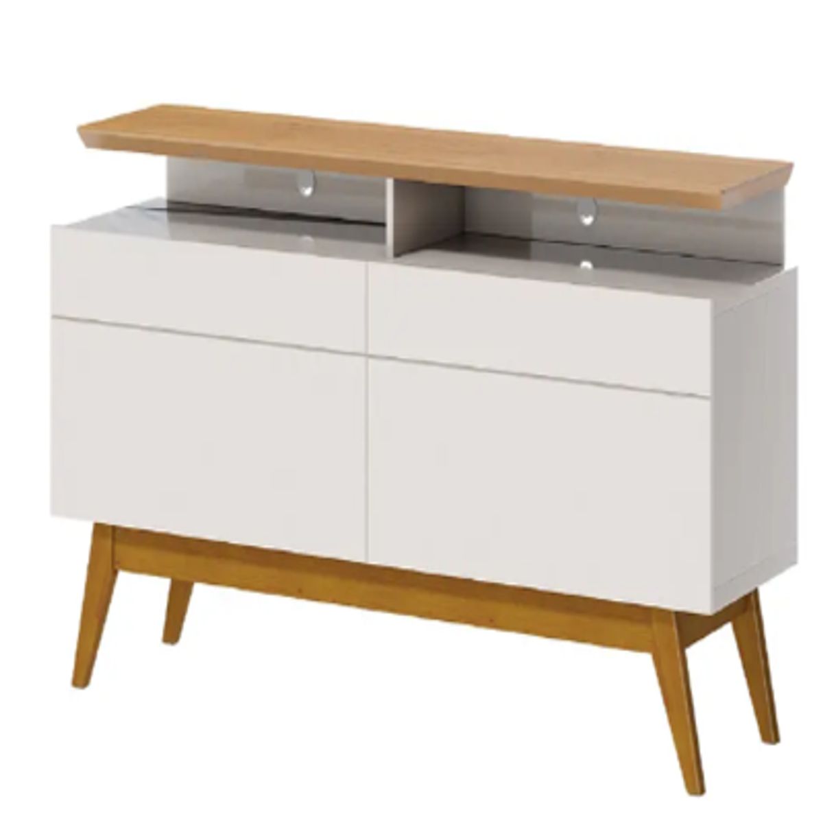 BE DESIGN - Rack Tv Stand Classic Plus 1.4 Cajones Blanco Caramelo