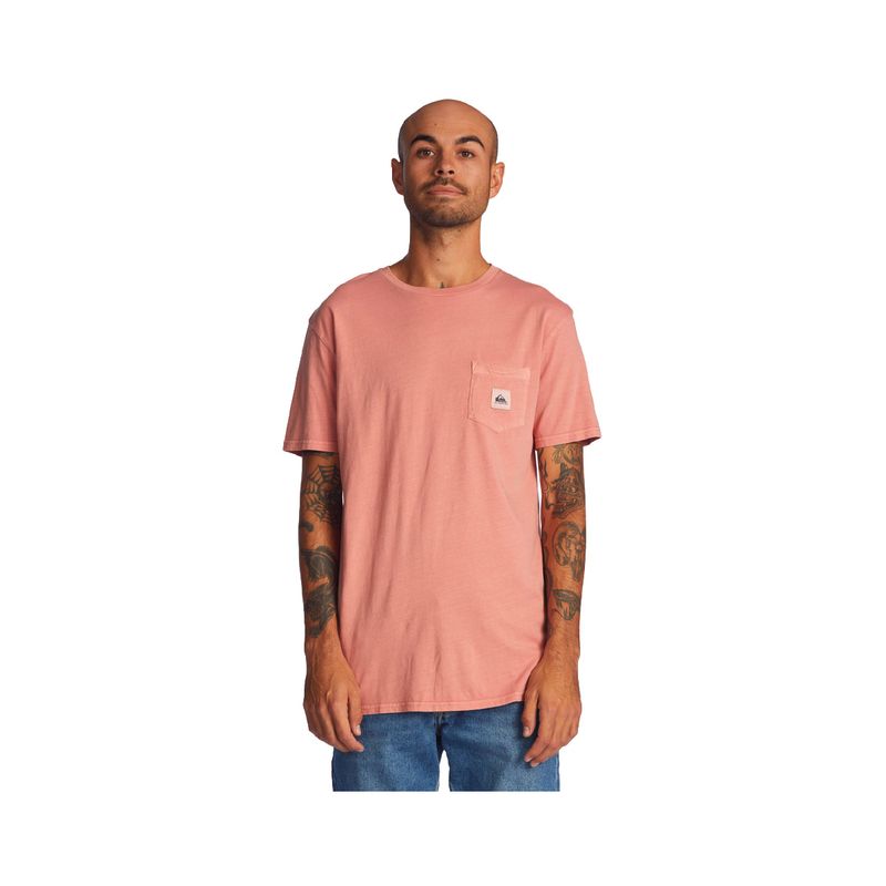 QUIKSILVER - Polera  Quiksilver Sub Mission Pocket Hombre Naranjo